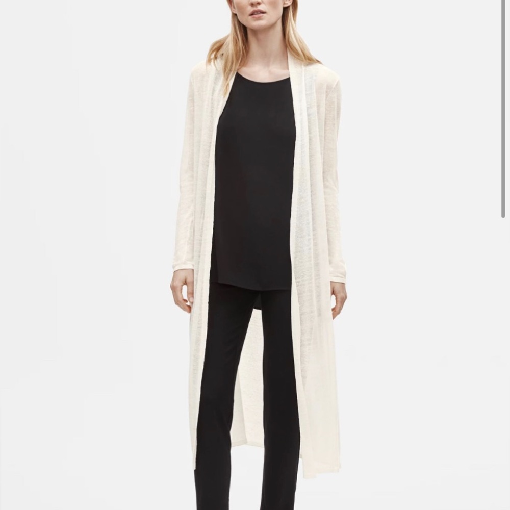 Eileen Fisher wool duster cardigan NWOT